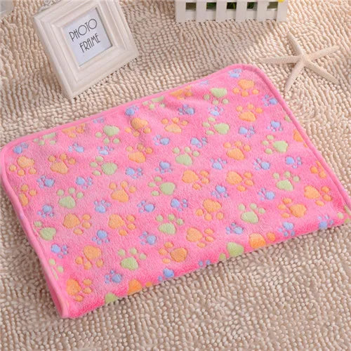 3 Sizes Cute Warm Pet Bed Mat Cover Towel
