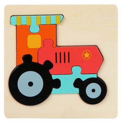 Kids Wooden Toys 3D Wood Puzzle