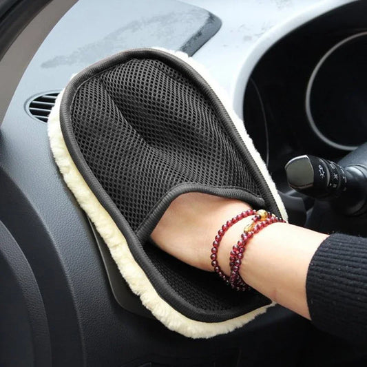 Microfiber Wool Soft Car Cleaning Glove