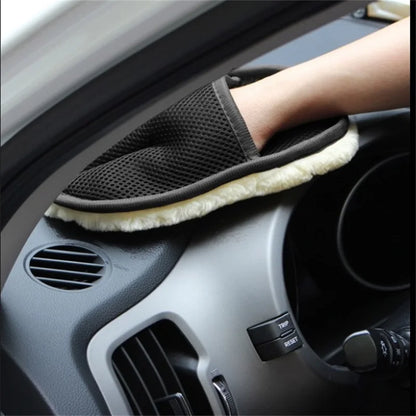 Microfiber Wool Soft Car Cleaning Glove