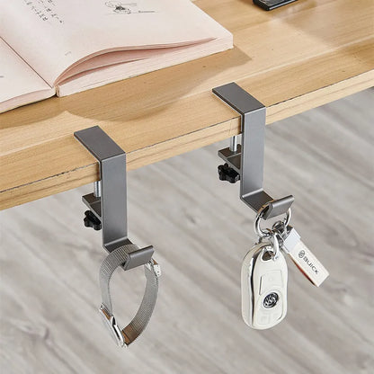 1/2pc Adjustable Desk Edge Hook