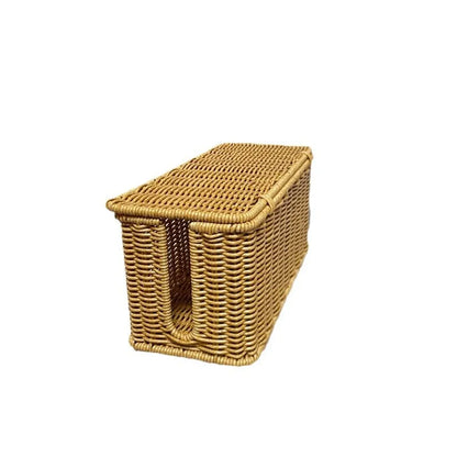 Imitation Rattan Cable Organizer Box