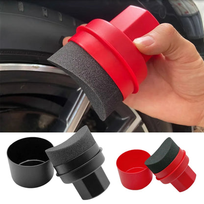 Car Tire Waxing Sponge Car Wax Applicator Pad With Lid