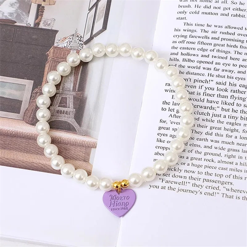 Heart Pendant Pet Pearl Collar