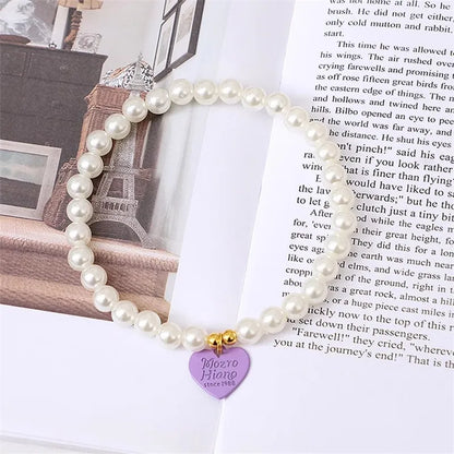 Heart Pendant Pet Pearl Collar