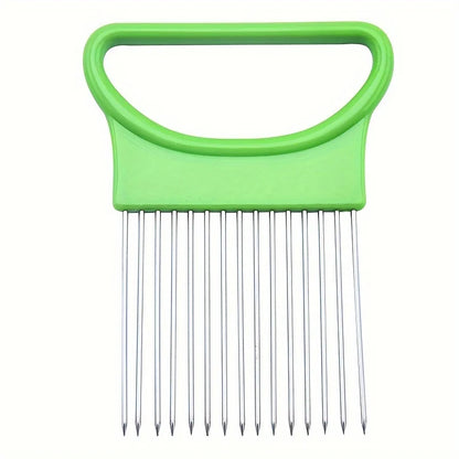 1/4PC Stainless Steel Onion Needle Cutting Safe Holder