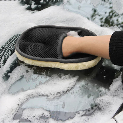 Microfiber Wool Soft Car Cleaning Glove