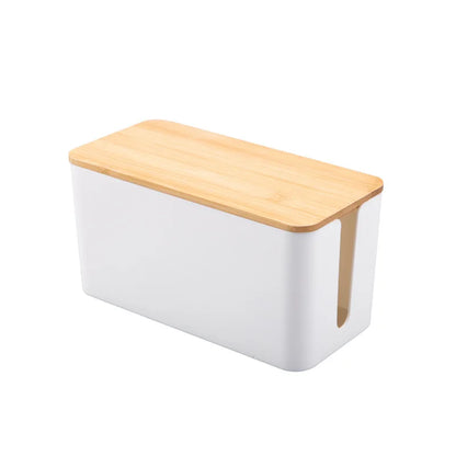 Cable Storage Box Wooden Power Line Storage