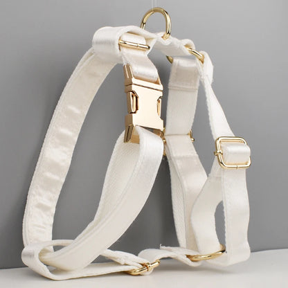 Dog Collar Leashes Harness Bow Set