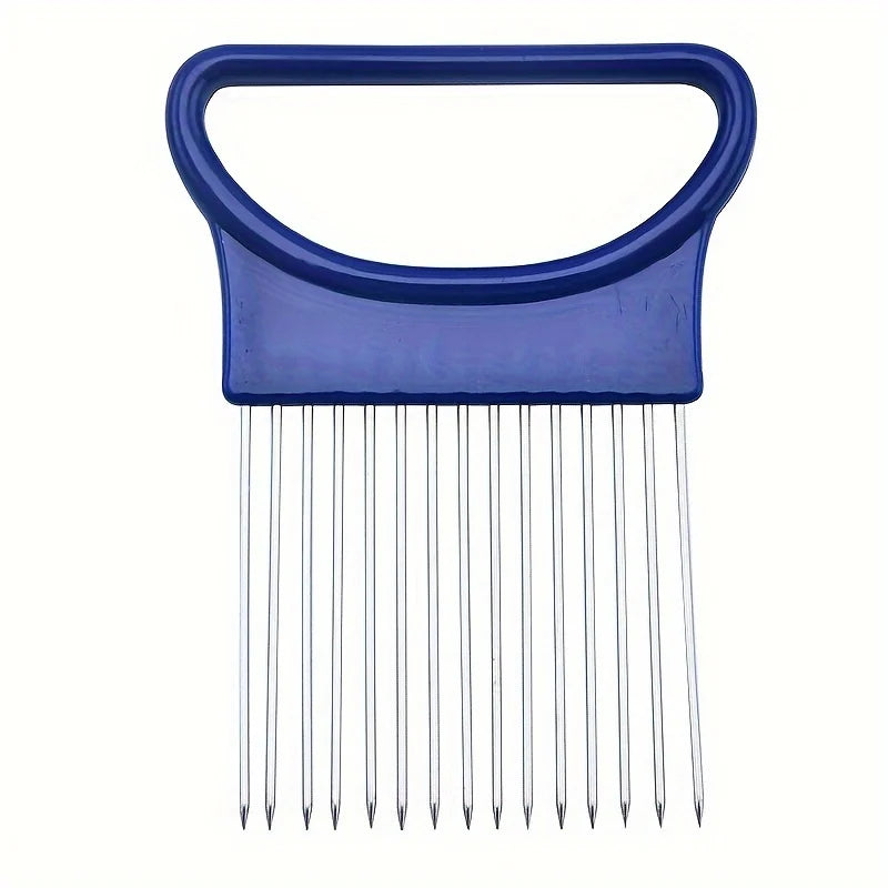 1/4PC Stainless Steel Onion Needle Cutting Safe Holder