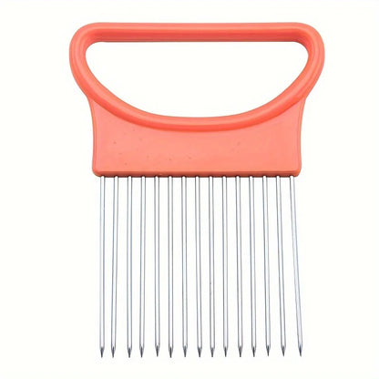 1/4PC Stainless Steel Onion Needle Cutting Safe Holder