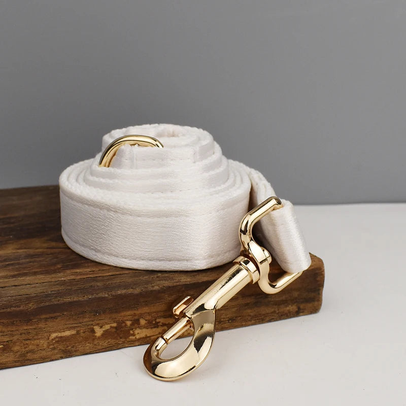 Dog Collar Leashes Harness Bow Set